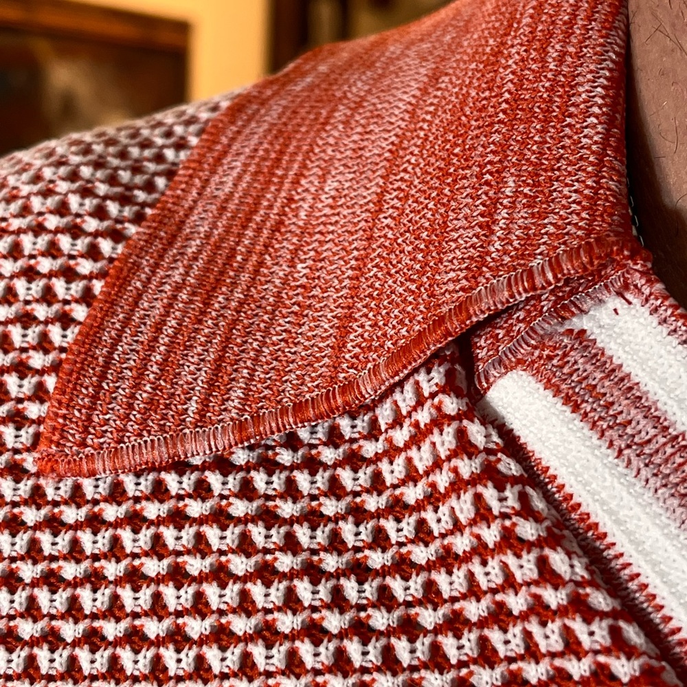 Red Patterned Men's Shirt - Picture 8 of 14